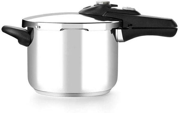 BRA Vitesse | Autocuiseur rapide 6 litres, en acier inoxydable 18/10, avec 2 programmes de cuisson et système de verrouillage d'ouverture, adapté à tous types de cuisines
