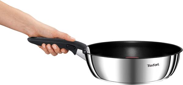 Tefal Ingenio Batterie cuisine 20 pcs, Poêles, Casseroles, Wok, Sauteuse, Couvercles, Poignées amovibles, Induction, Acier inoxydable, Compatible lave-vaisselle, Garantie 5 ans, Emotion L897SJ04