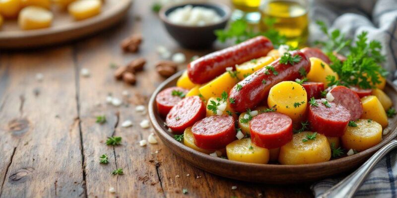 Comment cuisiner des pommes de terre et saucisses au cookeo ?