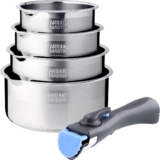 Test : batterie de cuisine Arthur Martin AM7457 avec manche amovible