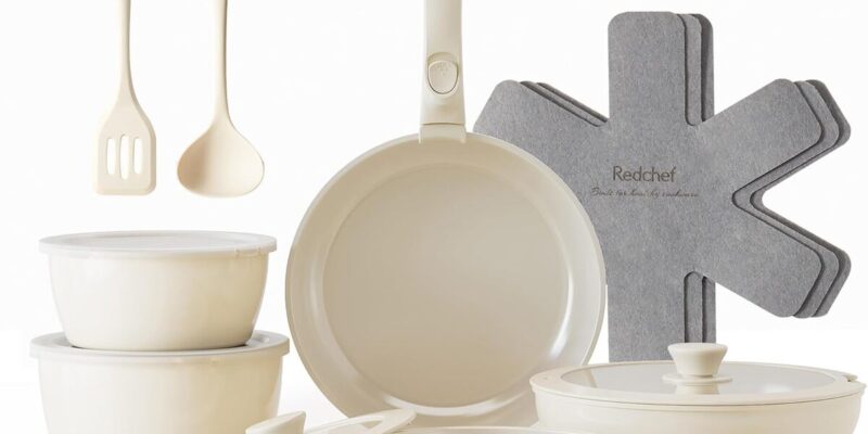Test : batterie de cuisine Redchef 16 pièces avec poignée amovible