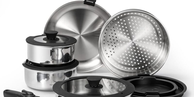 Test batterie RD ROYDX : 16 pièces en inox et silicone