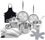 Test : ensemble de casseroles inox 16 pièces compatible induction