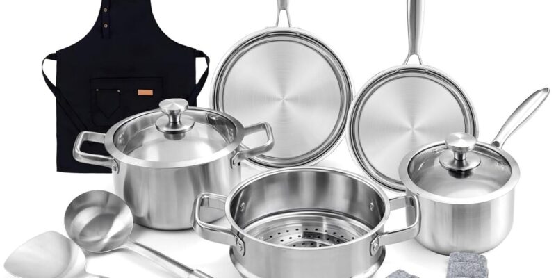 Test : ensemble de casseroles inox 16 pièces compatible induction